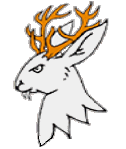 Beatrice von Ramnstein arms: [Fieldless] a wolpertinger´s head erased armed Argent attired Proper.
