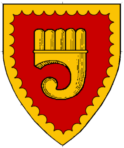 Gules, a clarion within a bordure engrailed Or If no image is displayed, please contact your local SoA.